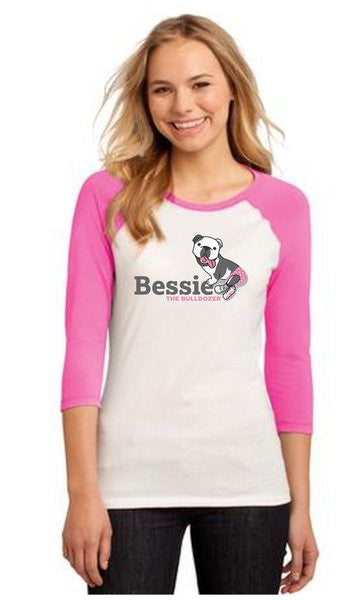 BESSIE'S DT228 - JUNIORS 100% COTTON RING SPUN COLOR BLOCK RAGLAN JERSEY